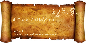 Ősze Zoltána névjegykártya
